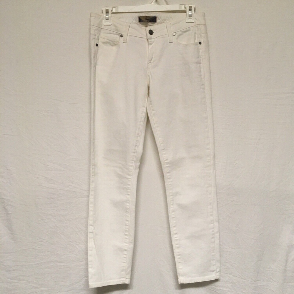 Paige Roxie Capri Jeans Women's Sz 26  White Stretch Denim 5 Pocket Skinny Pants